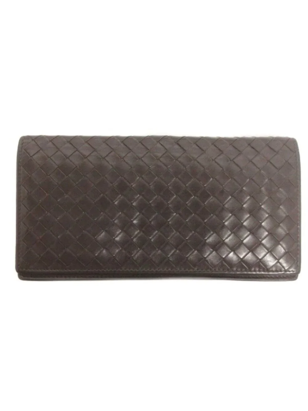Bottega Veneta Intrecciato Wallet Braided Leather Brown